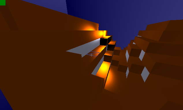 blob of brown "dirt" and grey "stone", each lit diffusely and with giant specular highlights